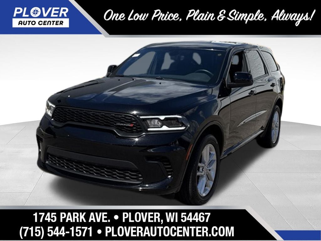 2026 Dodge Durango GT in Db Black Clearcoat — front three-quarter view