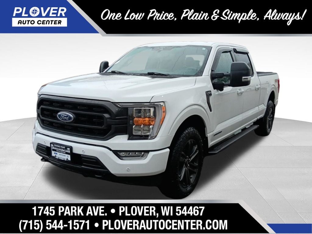 2022 Ford F-150 XLT in Oxford White — front three-quarter view
