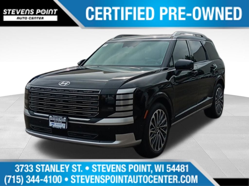 2026 Hyundai PALISADE Calligraphy in Abyss Black Pearl — front three-quarter view